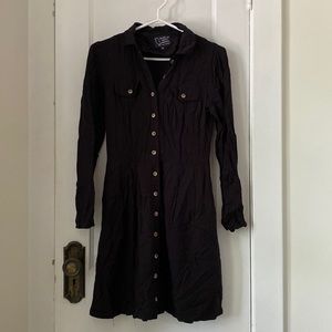 Birds of North America black button-up dress - Size 4